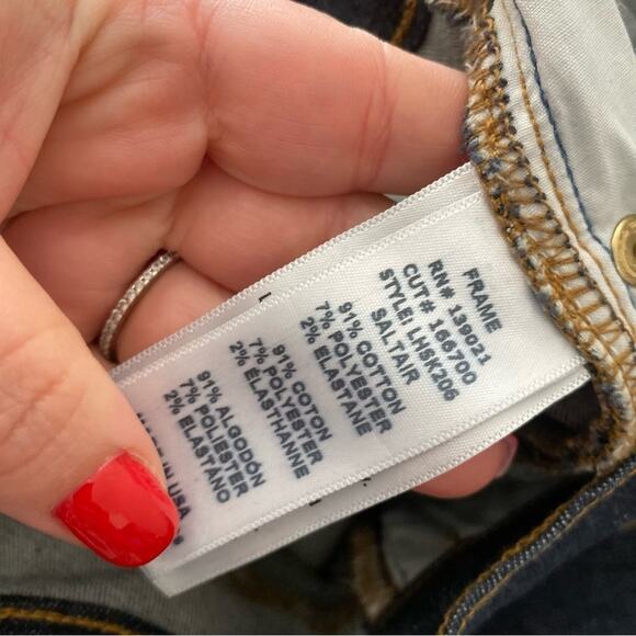 FRAME Le High Skinny Dark Rinse Woman's Jeans - Picture 4 of 7